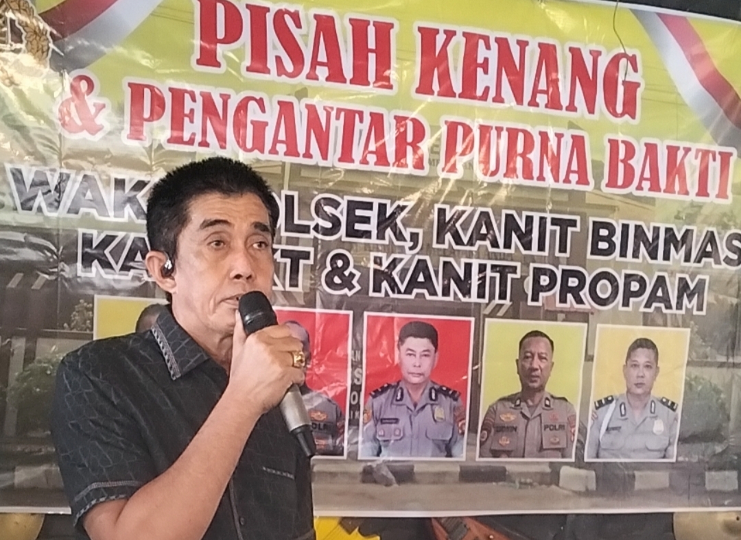 Pisah kenang dan pengantar purna bakti personil Polsek teluk bayur